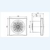 Dimensiuni SILENT 200 Design - Ventilatoare axiale pentru baie SILENT
